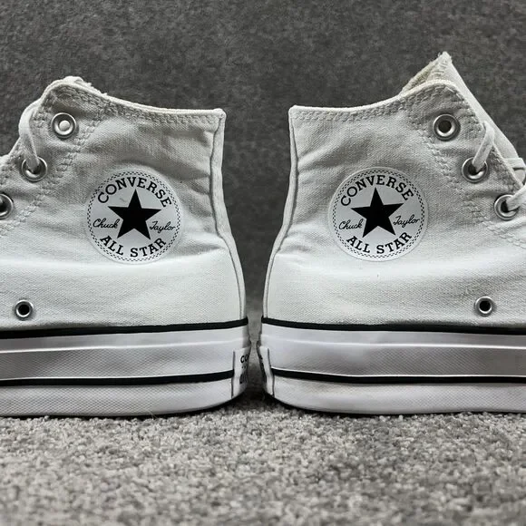 Converse Chuck Taylor All Star Platform High 560846F Womens Size 7.5 White Shoes - Picture 8 of 12